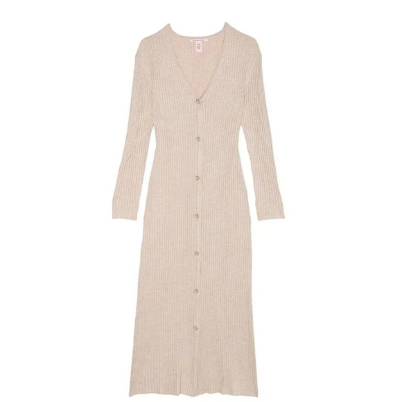 Victoria's Secret Light Pink Long Open-Front Cardigan Sweater Dress Size XL NWT - Picture 9 of 9